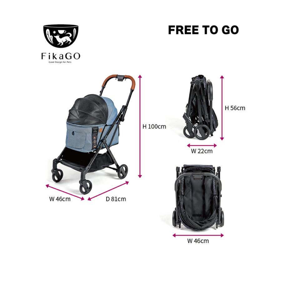 フィカゴ　ペットカート カモフラ柄 楽天市場】ポイント5倍☆FikaGo FREE TO GO 超コンパクト＆自動