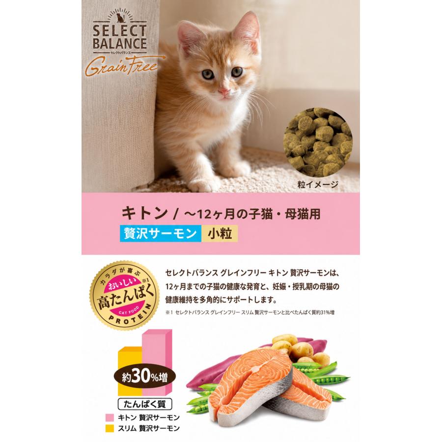 セレクトバランス グレインフリー キトン 贅沢サーモン 〜12ヶ月の子猫・母猫用 350g キャットフード |  | 02