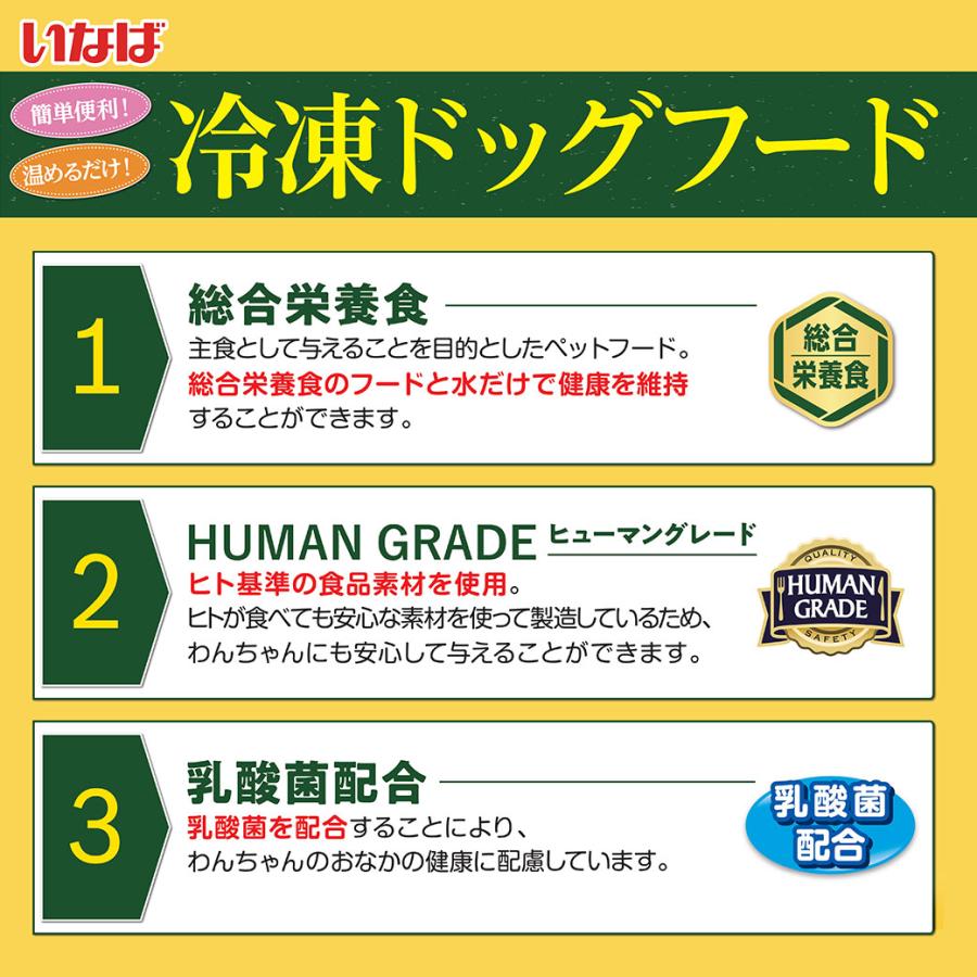 いなば 今日はこだわりごはん 総合栄養食 ソーセージ チキン 緑黄色野菜入り 120g×6個セット ■ 冷凍ドッグフード 犬用 冷凍便 同梱不可｜kurosu｜03