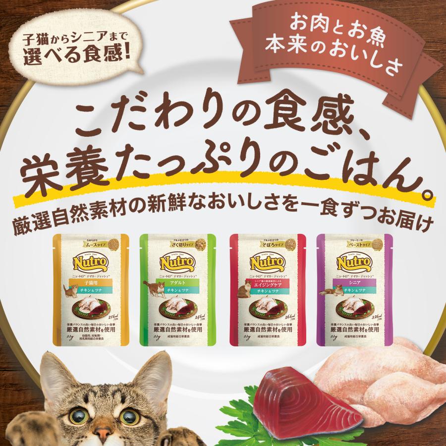 Nutro ニュートロ チキン&ツナ ペーストタイプ 35g×12袋　８箱 ニュートロ キャット デイリー ディッシュ 子猫用 チキン＆ツナ