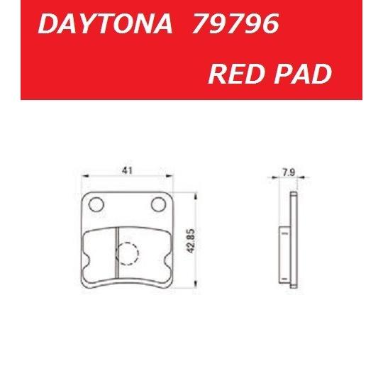 ホンダ Super 予約販売品 値引 DIO SR スーパー ディオ AF28 フロント 79796 赤パッド デイトナ ブレーキパッド 送料無料