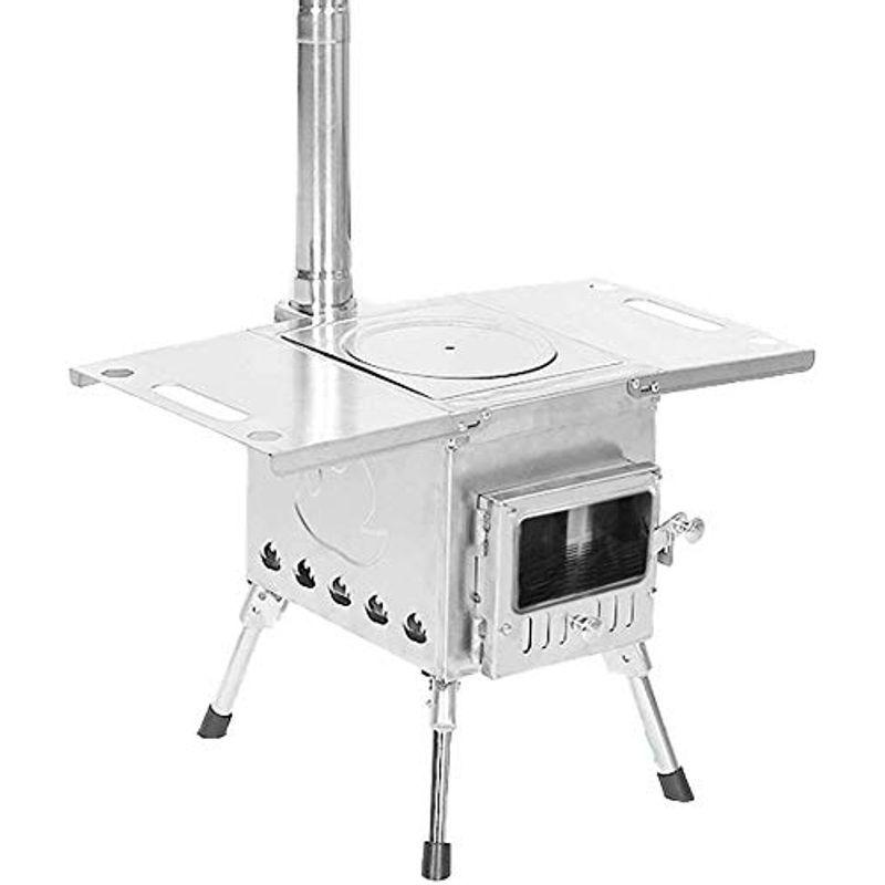 国内正規総代理店アイテム Seiyishi 薪ストーブ 折りたたみ 棚付き アウトドア キャンプ 煙突 調理