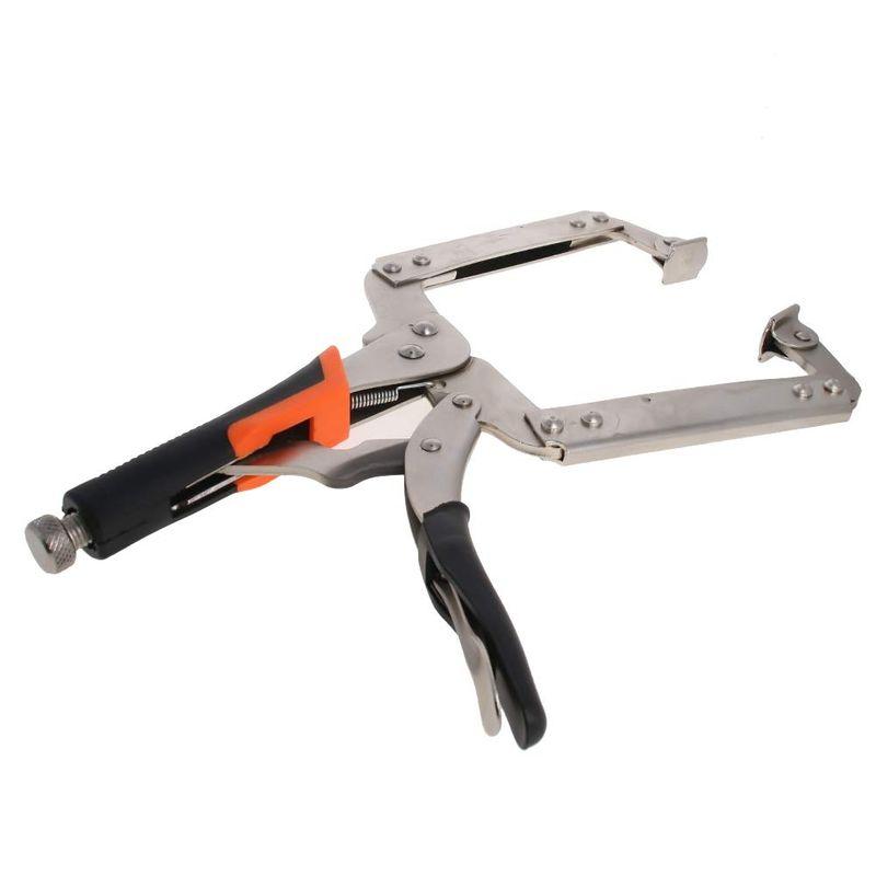 Utoolmart?C型ロッキングプライヤー ハンドクランプ クランプ ロック Cクランプ ?2個入り 14インチプラスチックハンドル 45