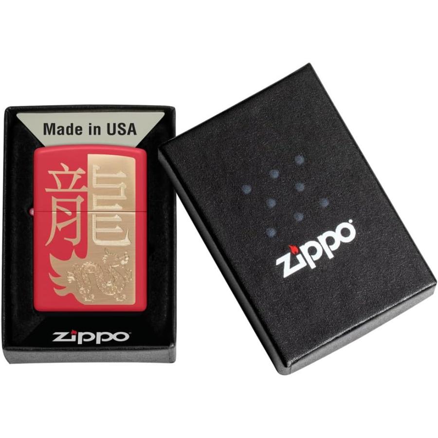 ジッポー オイルライター アメリカ加工 USA  イヤーオブザドラゴン2024 48769ｘ１本＆ギフトボックスセット/送料無料_4