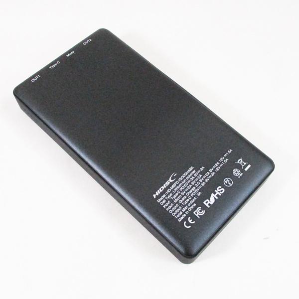 送料無料メール便 モバイルバッテリー QC 3.0/PD対応 15000mAH HD-MBPD15000HABK HIDISC 1200 PSEマーク有｜kurukumin2002｜06