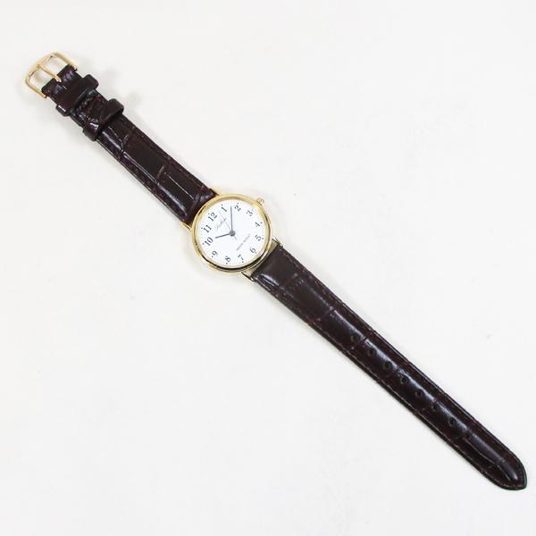 送料無料 シチズン ファルコン 腕時計 日本製ムーブメント 革ベルト ホワイト/ブラウン レディース 婦人 Q997-104/2624｜kurukumin2002