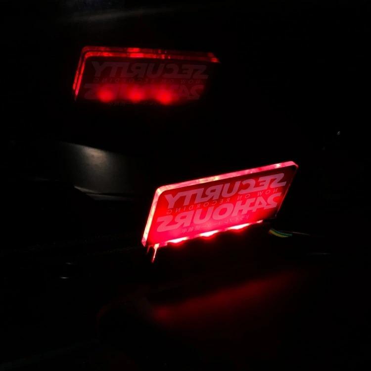 ダミーセキュリティ アクリルプレート led カスタム パーツ 点滅 汎用