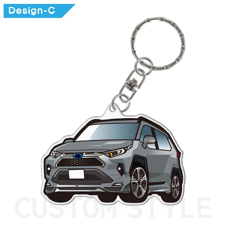 【お買得/全5色セット】トヨタ/RAV4/LEDプルバックミニカーキーホルダー トヨタ RAV4 50系 D キーホルダー スマートキー 超リアル 納車