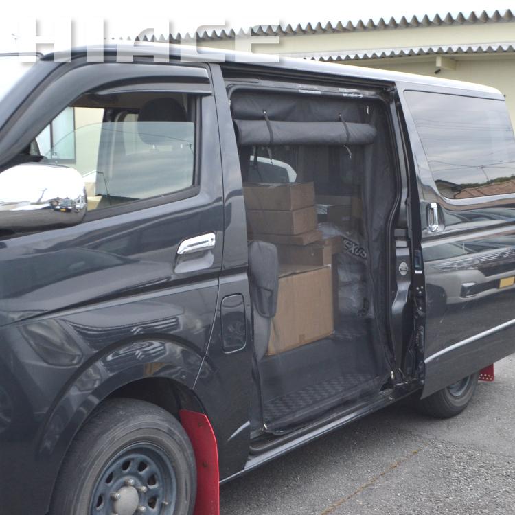 ハイエース 200系 防虫ネット 5型 4型 3型 2型 1型 後部座席 左側 日よ