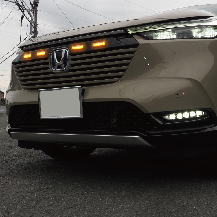 アッパーグリル　ライトガーニッシュ 新型 ヴェゼル RV系 フロントグリルガーニッシュ アッパーカバー
