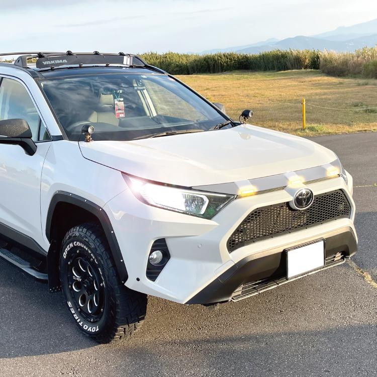 RAV4 50系 LED フロントノーズカバー フロントグリルカバー フロント