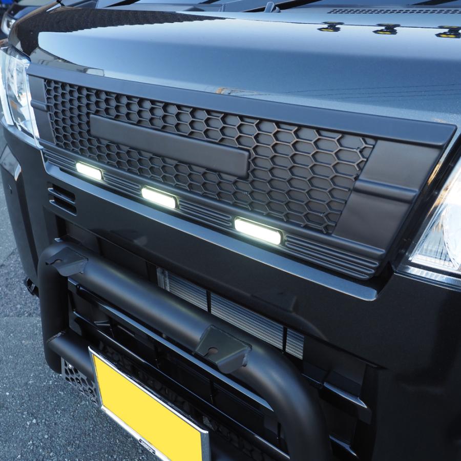 ハイゼットカーゴ S700V S710V フロントグリル カバー LED ライト
