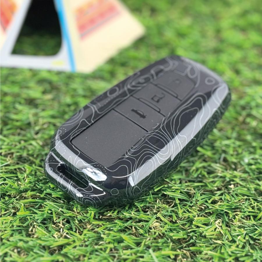 トヨタ 3D スマートキーカバー トポグラフィー柄 スマートキーケース