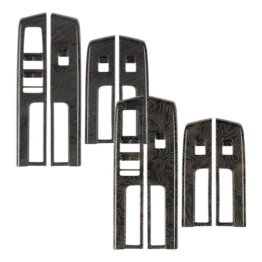 三菱 トライトン LC2T パワーウィンドウスイッチ パネル バールウッド調 トポグラフィー柄 インテリアパネル カバー ガーニッシュ |  | 03