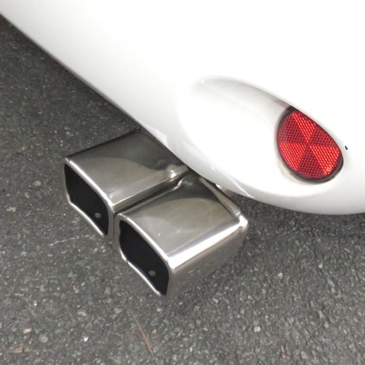 マフラーカッター 汎用 パーツ 2本出し 下向き デュアルマフラー