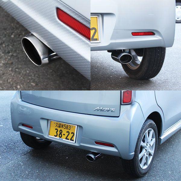 ムーヴ カスタム LA100s L175S LED 下向き マフラーカッター オーバル