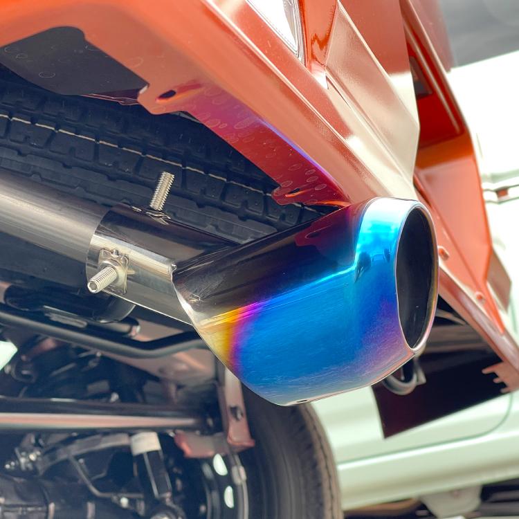 ハイゼットカーゴ マフラーカッター S700 S710 大口径 シルバー