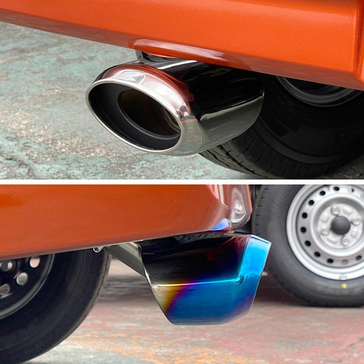 ハイゼットカーゴ マフラーカッター S700 S710 大口径 シルバー チタン