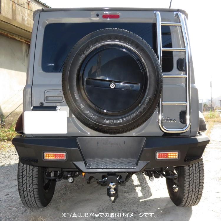 新型 ジムニー カスタム パーツ JB64 JB64W  バンパーガード リアバンパーガード スチールリアバンパー エアロ 外装  オフロード Bタイプ |  | 06