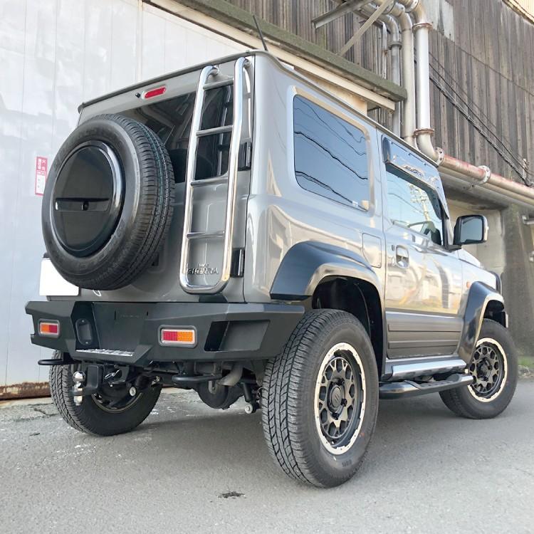 新型 ジムニー カスタム パーツ JB64 JB64W  バンパーガード リアバンパーガード スチールリアバンパー エアロ 外装  オフロード Bタイプ |  | 07