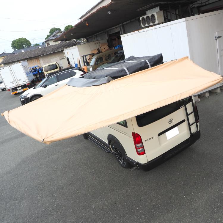 「超メルカリ市」 テント カーサイドテント ハイエース カーサイドオーニング カーサイドタープ タープ バットウィングテント キャンプ用品 アウトドア用品 車 汎用 【GMS1822970950】(64900円)