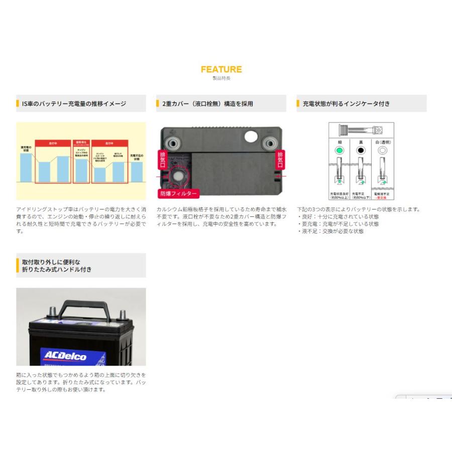 ACDelco EFBS-95 ACデルコ エーシーデルコ アイドリングストップ車対応