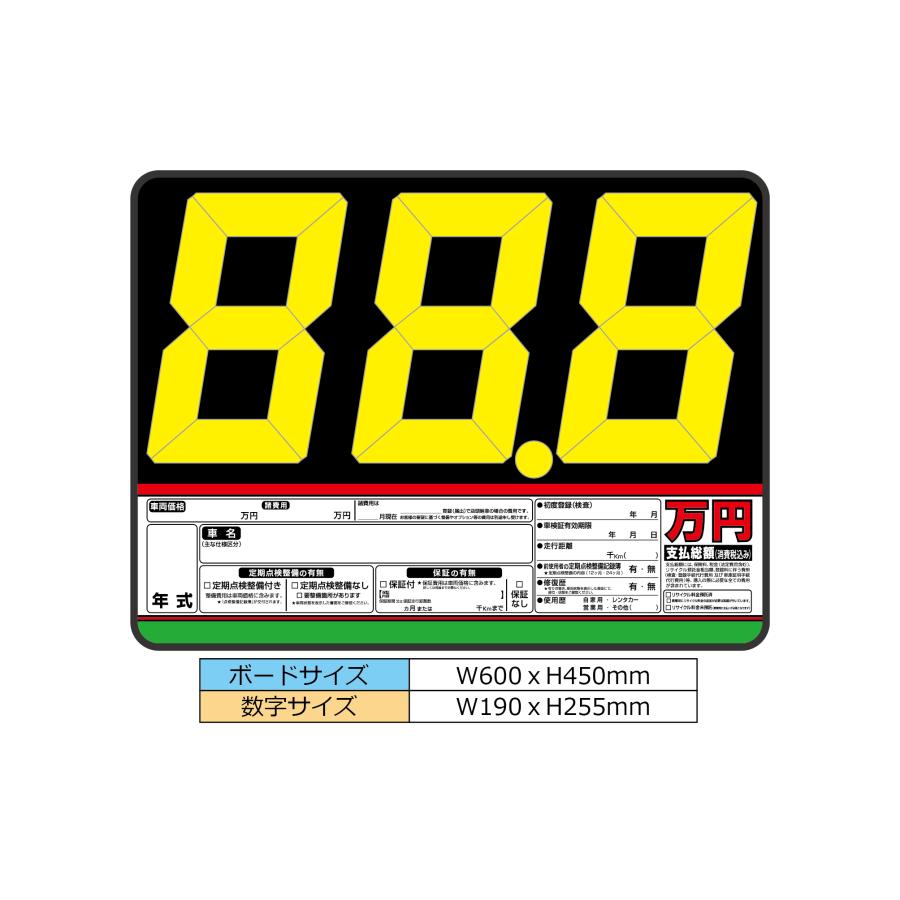 自動車販売　プライスボード　10枚セット　数字セット　自動車プレート 自動車販売 プライスボード 10枚セット 数字セット 自動車プレート