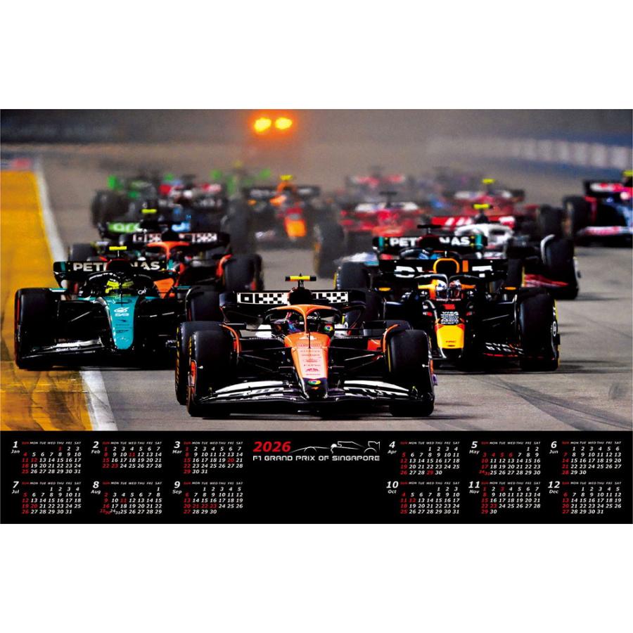 2026年 令和8年 不織布 年間 カレンダー ハーレー グランプリ ポルシェ