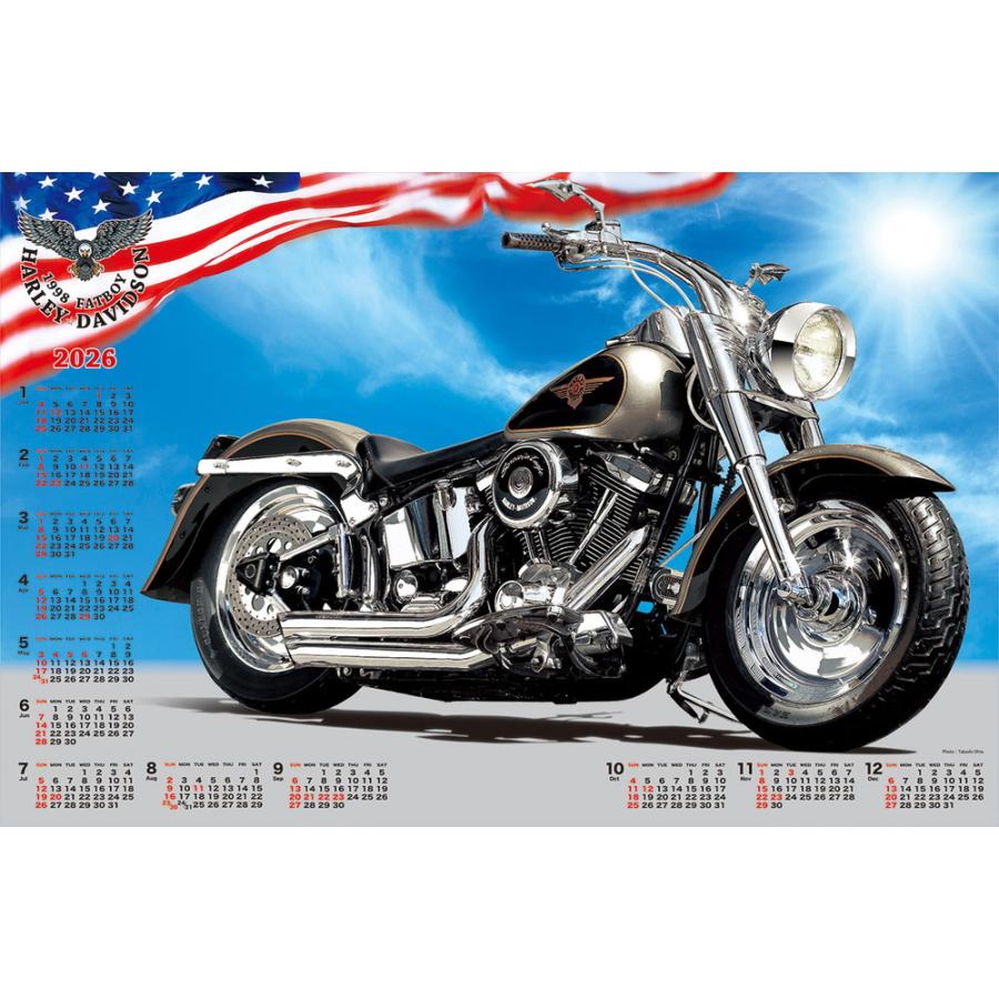 2026年 令和8年 不織布 年間 カレンダー ハーレー グランプリ ポルシェ