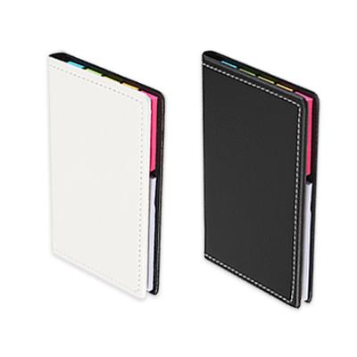 付箋　⑤ レザー調マルチフセン V010548 200冊 付箋 名入れ 無 ブック型 携帯
