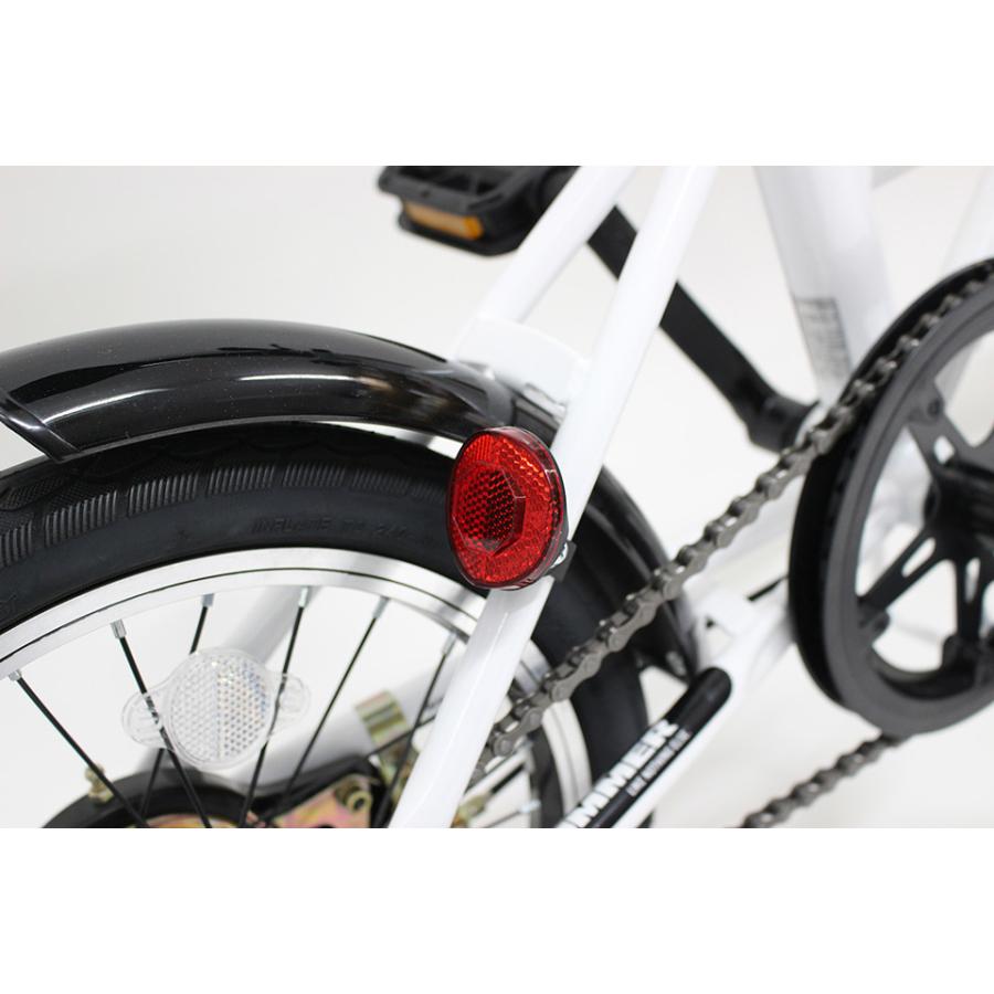 ミムゴ MG-HM16N-WH HUMMER ノーパンク 16インチ折畳み自転車WH