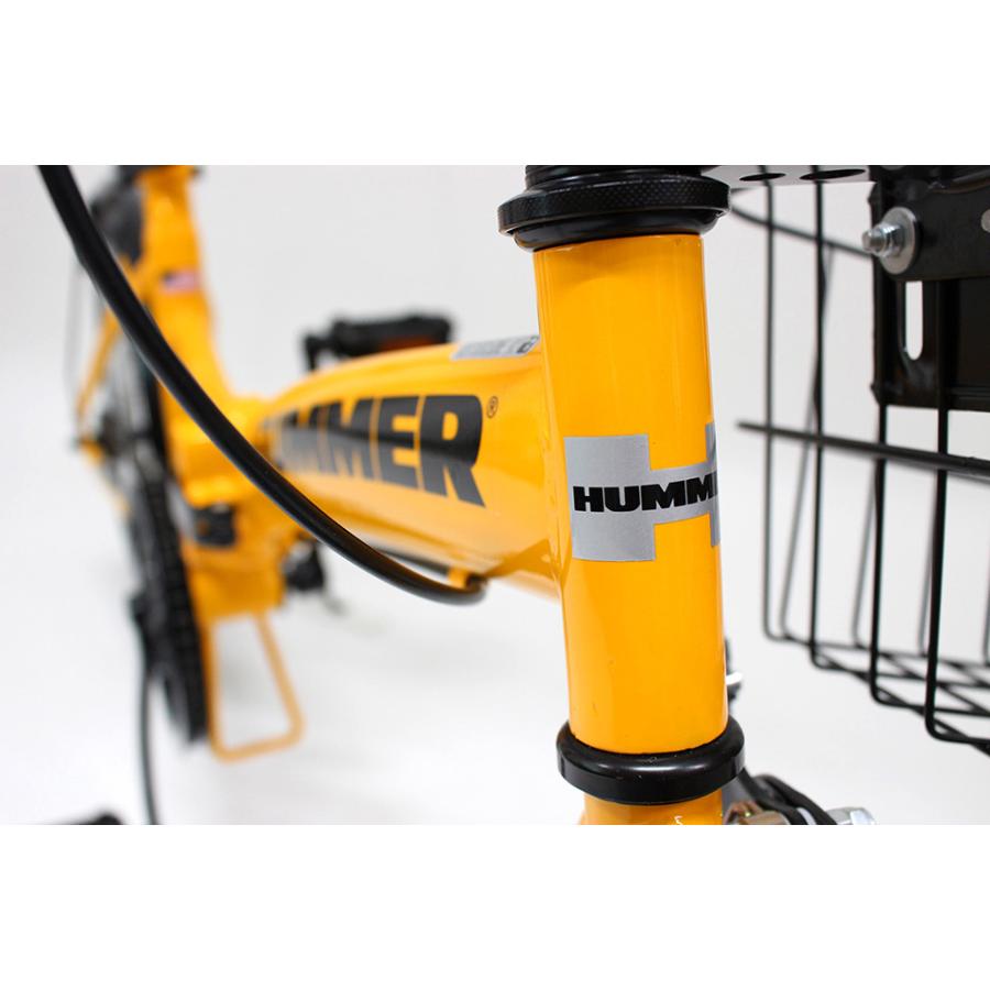 ミムゴ MG-HM20N-YE HUMMER ノーパンク 20インチ折畳み自転車YE