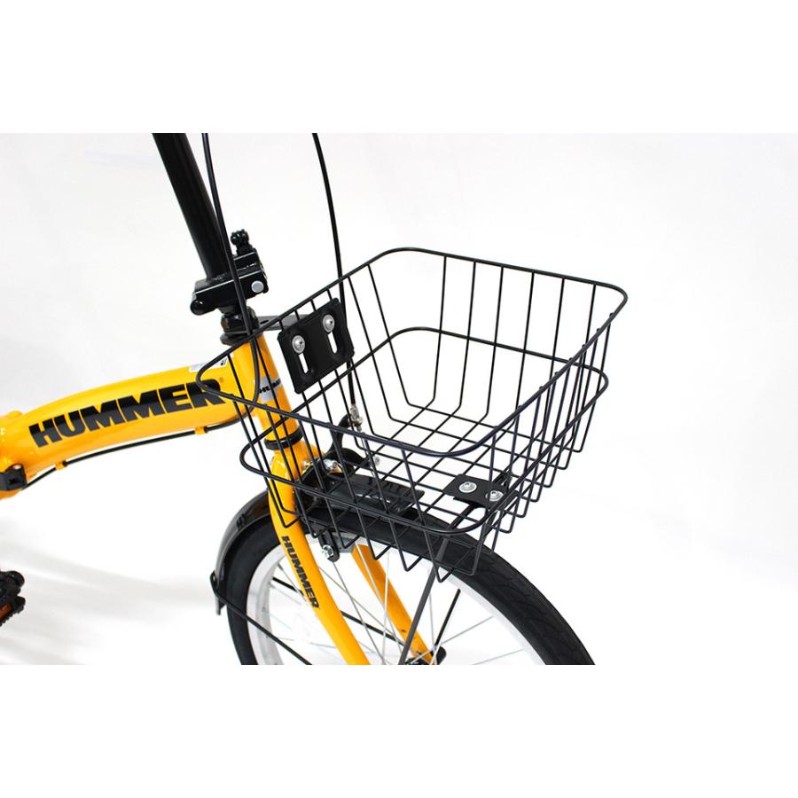 折りたたみ自転車 黄 HUMMER MG-HM20N-YE 新品 送料無料 カゴ 折りたたみ自転車 黄 HUMMER MG-HM20N-YE 新品 送料無料 カゴ HUMMER