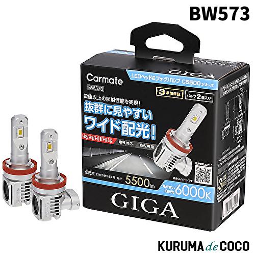 GIGA C5500 BW573 LED　ベッドライト　H8/H9/H11/H16 GIGA CARMATE カーメイト BW573 LEDヘッド&フォグバルブ C5500 6000K