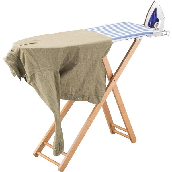 東谷 LFS-272BL アイロン台L 爽やかなストライプ柄と木製の脚を採用したアイロン台。女性に人気のナチュラルテイストに仕上げました。 東谷 LFS-272BL アイロン台L 爽やかなストライプ柄と木製の脚を採用