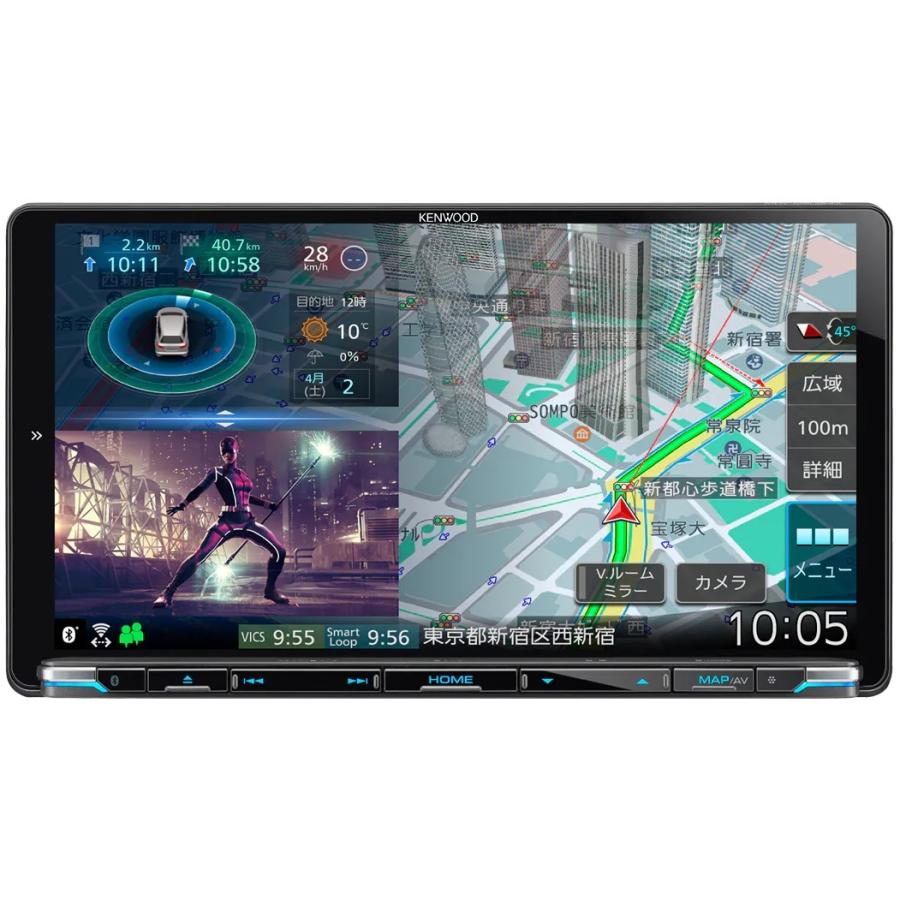 彩速ナビ KENWOOD カーナビゲーション ケンウッド MDV-M909HDL 9インチ