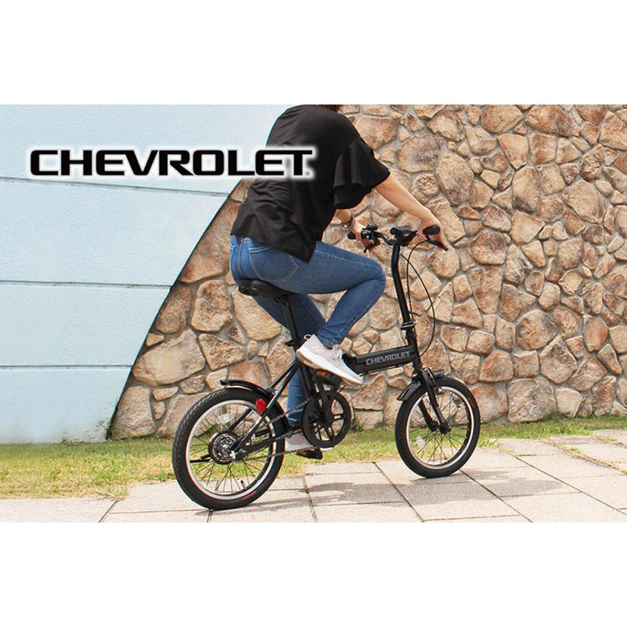 ミムゴ MG-CV16BAA-BK CHEVROLET 16インチ折畳み自転車BK
