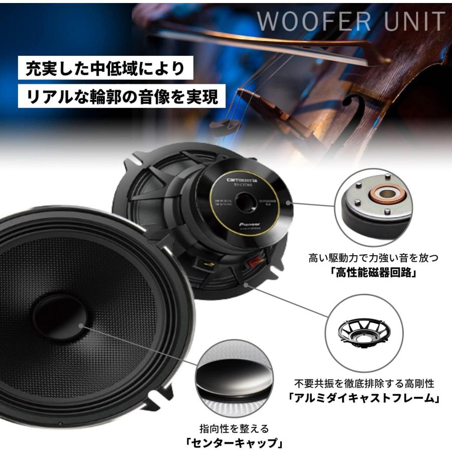 Pioneer TS-C1736S-Ⅱスピーカー ツィーター、バッフルセット Pioneer TS-C1736S-Ⅱスピーカー ツィーター、バッフルセット