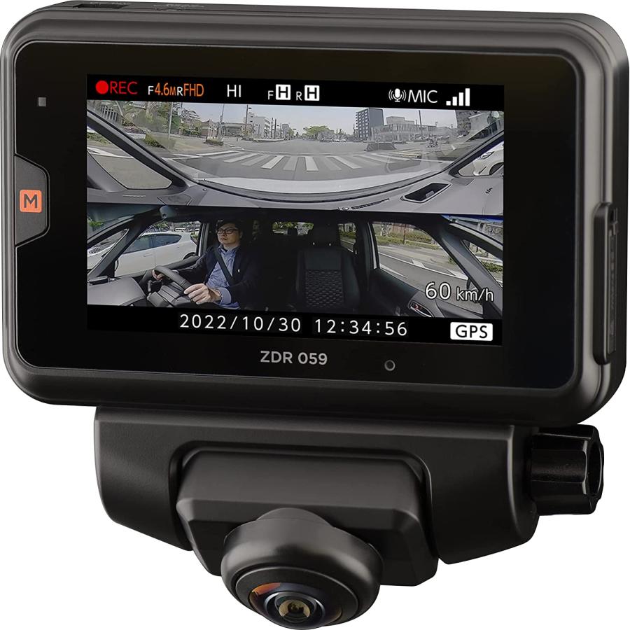 【美品】COMTEC ZDR059 360度カメラ+リアカメラ+通信にも対応 ドライブレコーダー ZDR059 | COMTEC 株式会社コムテック