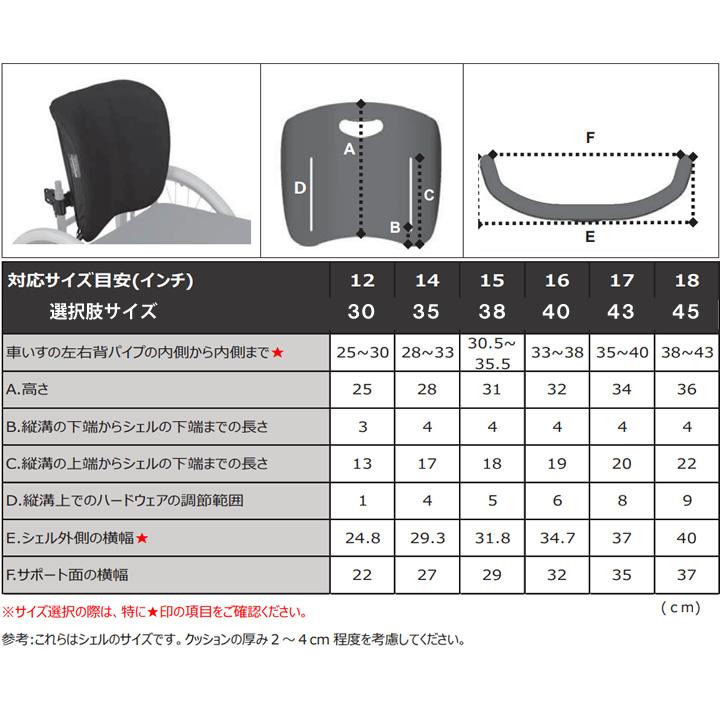 車いす用バックサポート アイコン ミッドバック 車イス 背もたれ
