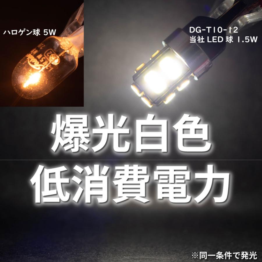 ダイハツ T10 LEDバルブ ホワイト ムーヴ L900S L902S L910S L912S 
