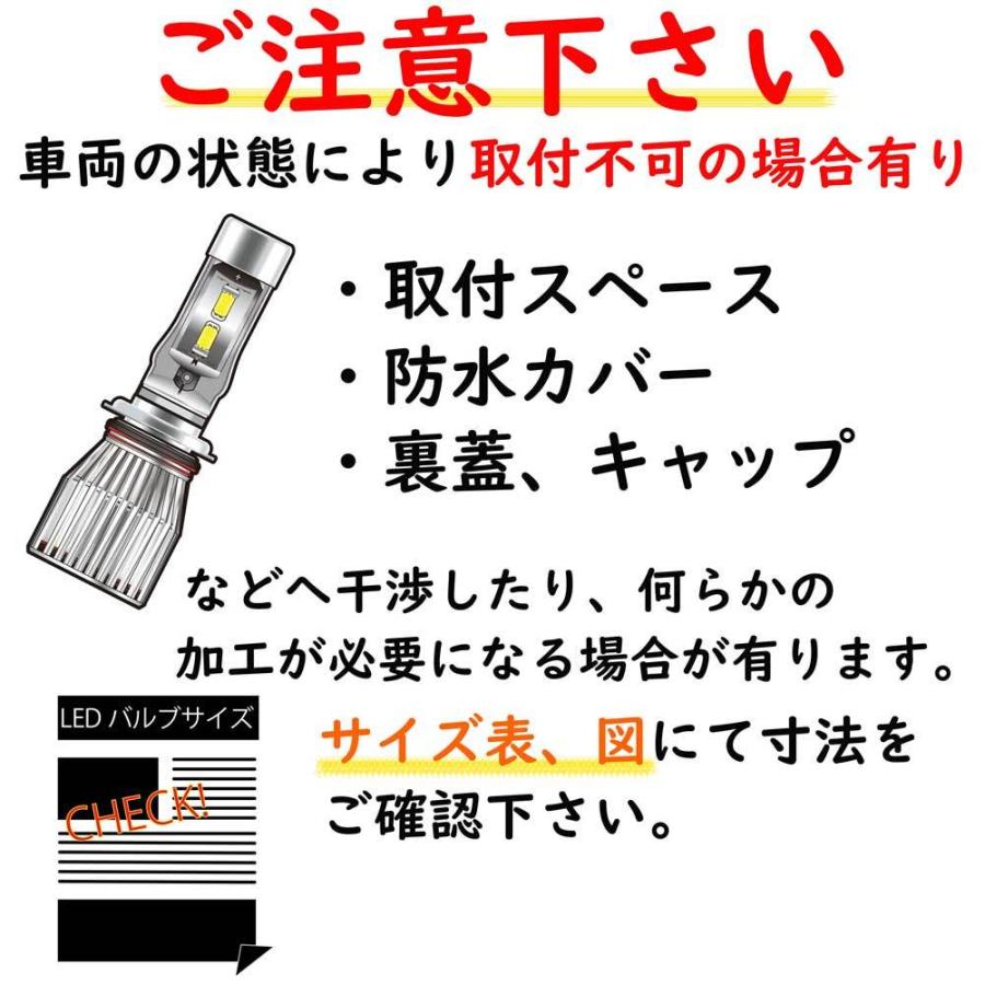 HB4対応LED電球  トヨタ ハイエース 型式TRH216K/TRH219W/TRH221K/TRH223B 左右セット｜kurumano-buhin4｜05