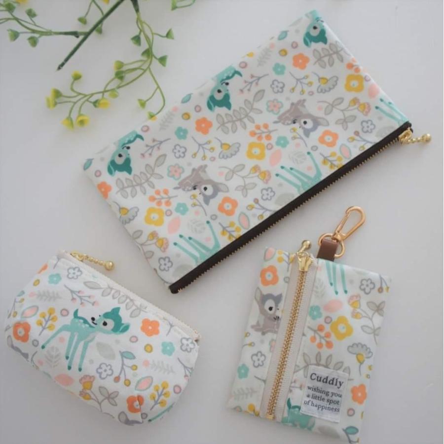 ポーチ キーケース ハッピー バッグ レディースファッション オリジナルハンドメイド 布小物 ギフト 母の日 誕生日 いろいろ お得 ３点セット No 4 Kmca0014happy Bag クルミのお花と雑貨のお店ヤフー店 通販 Yahoo ショッピング