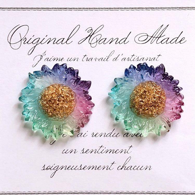 カボション 新作 デコパーツ オリジナル ハンドメイドパーツ 手染め フラワー 花 マーガレット 可愛い カラフル 選べる カボション 2個 1ペア Krui0002 Caboshon クルミのお花と雑貨のお店ヤフー店 通販 Yahoo ショッピング