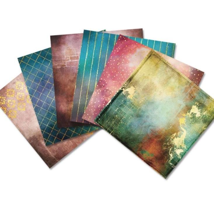 スクラップブッキング ペーパー 中性紙 アシッドフリー 6×6インチ 素材