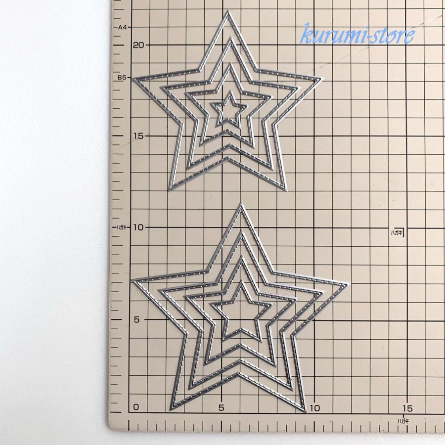 カッティングダイ スター 星 ステッチ入り スクラップブッキング