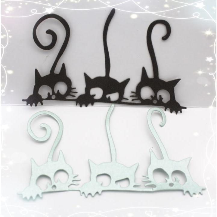 カッティングダイ（1055） ネコ カッティングダイ 猫 3匹 ねこ ネコ 動物 スクラップブッキング