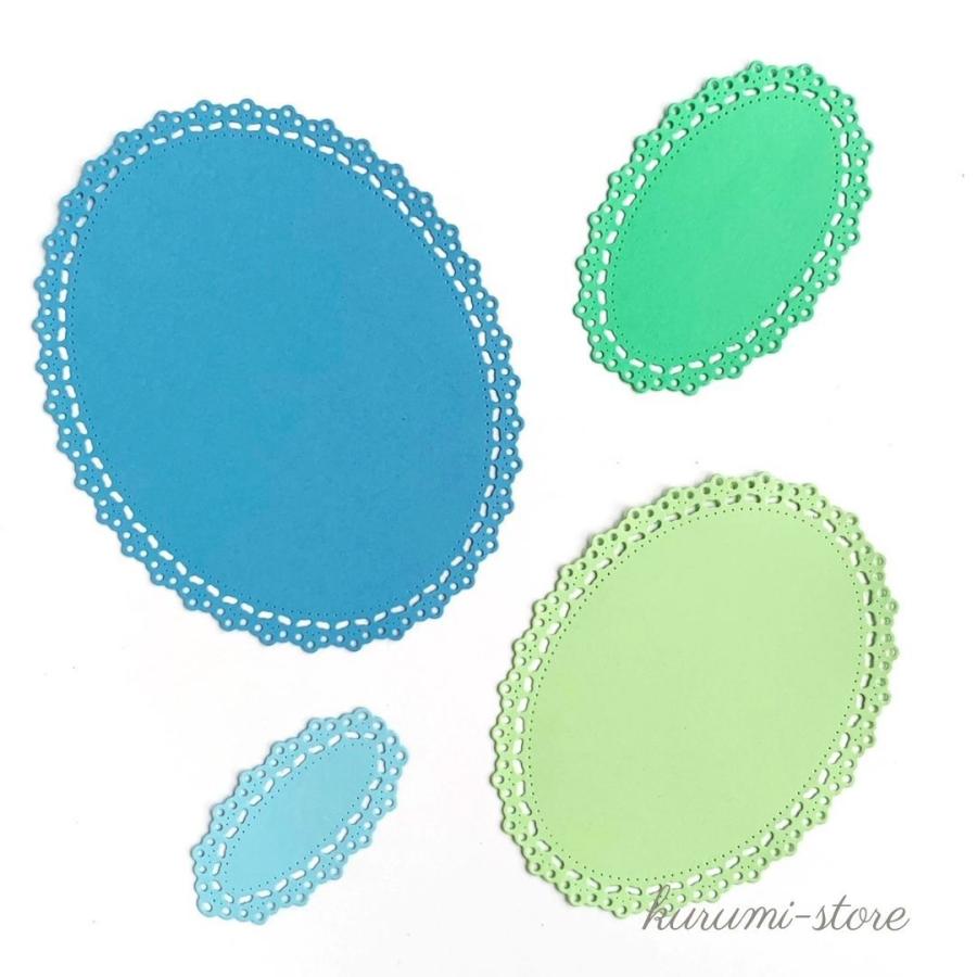 カッティングダイ ダイカット型 フレーム 飾り 楕円 円 コラージュ