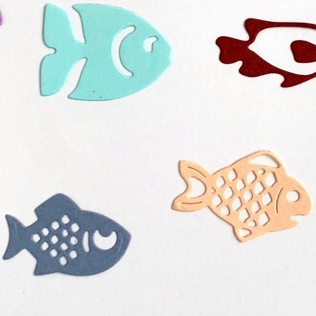 カッティングダイ 魚 金魚 コラージュ素材 ハンドメイド ダイカット型