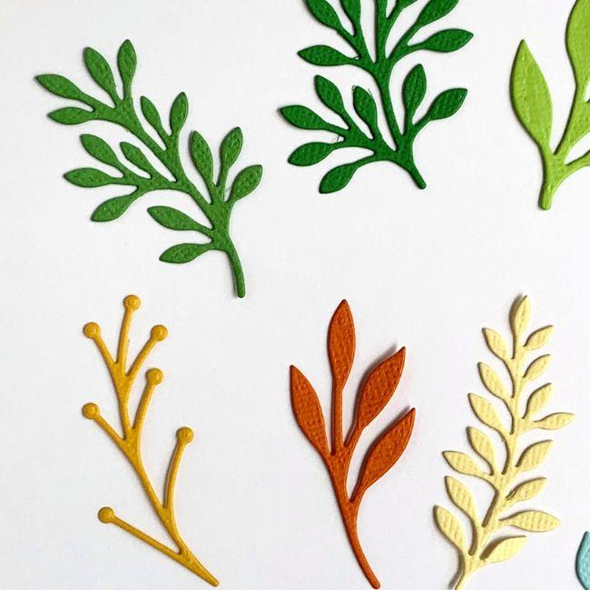 カッティングダイ 葉 植物 コラージュ素材 ハンドメイド ダイカット型